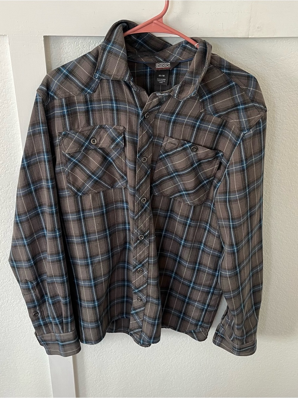 Outdoor Research Men's Medium Plaid Flannel Button-down